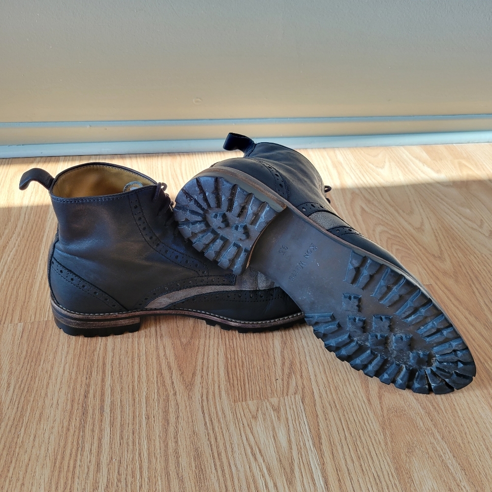 Ron White Wingtip Dress Leather Boots Size 9.5 - Picture 13 of 16